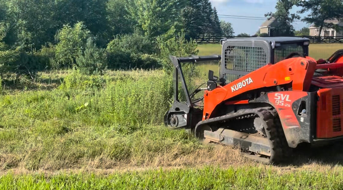 Brush Clearing with Forestry Head